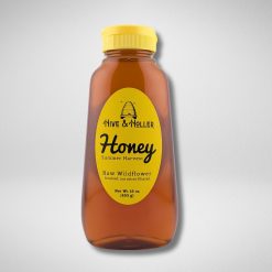 1lb raw honey in squeeze container