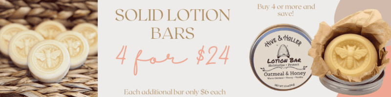Lotion Bar 4 for 24 Sale Banner