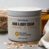 Oatmeal Honey Hand Body Cream - Almond, Oats, and Honey