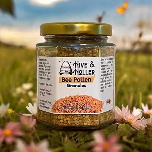 Glass jar of 4oz Bee Pollen